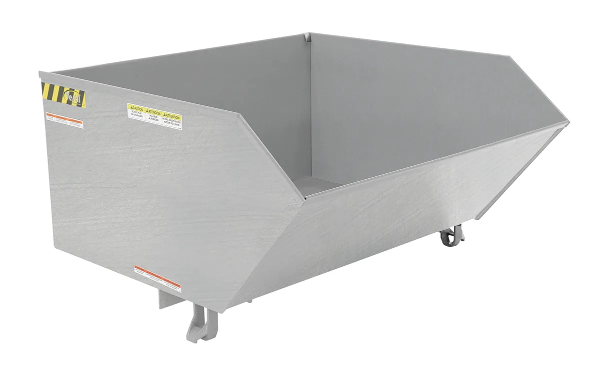 Vestil H-100-HD-GAL h style - low profile 90 degrees self-dumping steel hopper