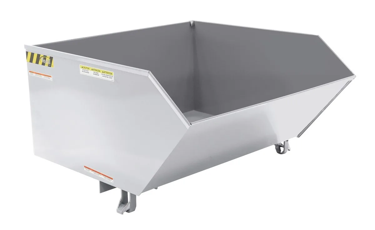 Vestil H-100-HD-SL h style - low profile 90 degrees self-dumping steel hopper