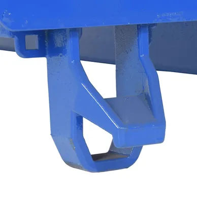 Vestil H-100-HS high strength self-dumping steel hopper shown from an alternate angle