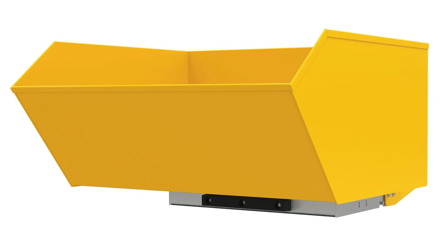 Vestil H-100-LD-BD-YEL h style bump & dump hopper