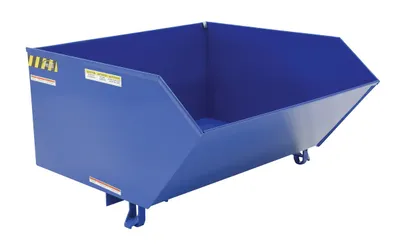 Vestil H-100-LD h style - low profile 90 degrees self-dumping steel hopper