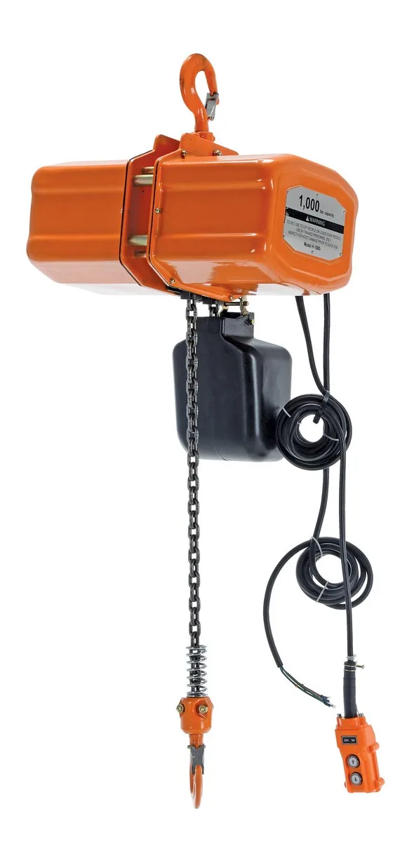 Vestil H-1000-1 economy chain hoists with chain container