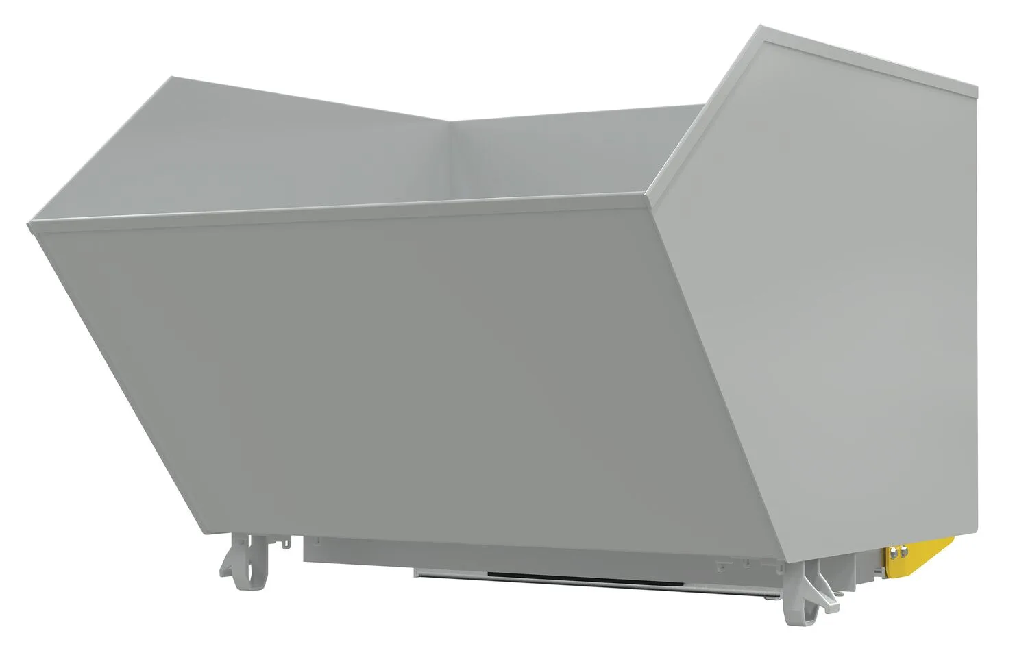 Vestil H-150-HD-BD-GY-MG h-style bump & dump hopper