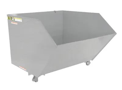 Vestil Steel Heavy Duty Low Profile Self Dumping Hopper 1-1/2 Cubic Yard 6000 Lb. Capacity Galvanized