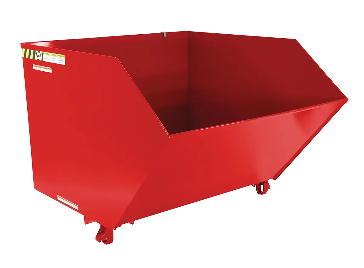 Vestil H-150-HD-SR h style - low profile 90 degrees self-dumping steel hopper