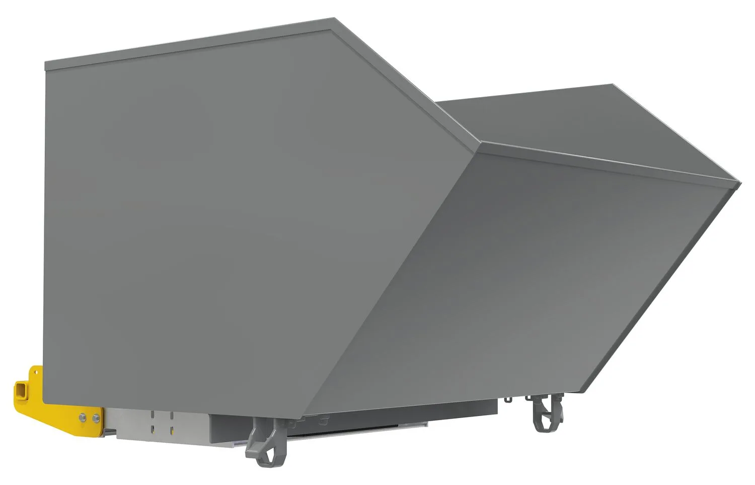 Vestil H-150-LD-BD-GY-SG h style bump & dump hopper