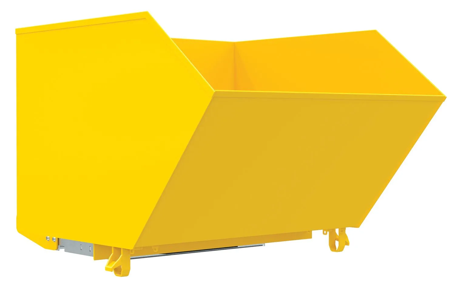 Vestil H-150-LD-BD-YEL h style bump & dump hopper