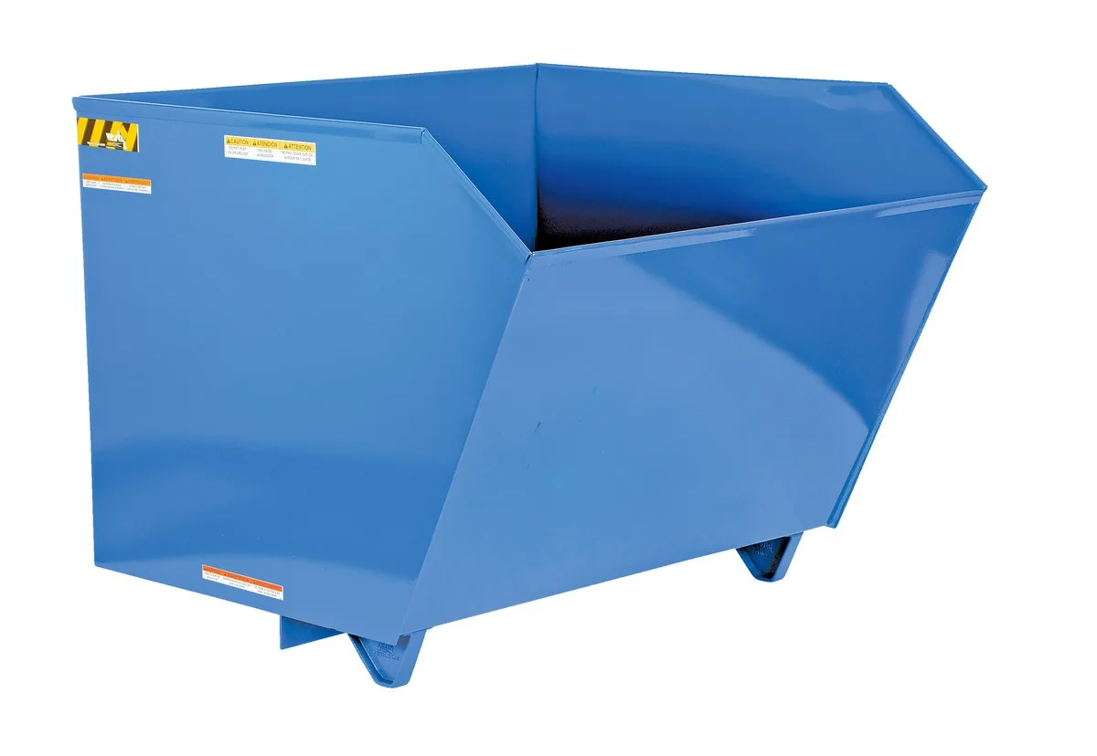 Vestil H-150-LD h style - low profile 90 degrees self-dumping steel hopper