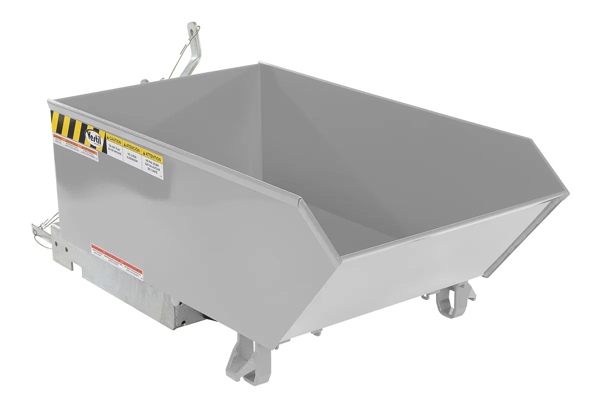 Vestil H-25-HD-SL h style - low profile 90 degrees self-dumping steel hopper