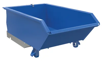 Vestil Steel High Strength Low Profile Hopper 1/4 Cubic Yard 6000 Lb. Capacity Blue