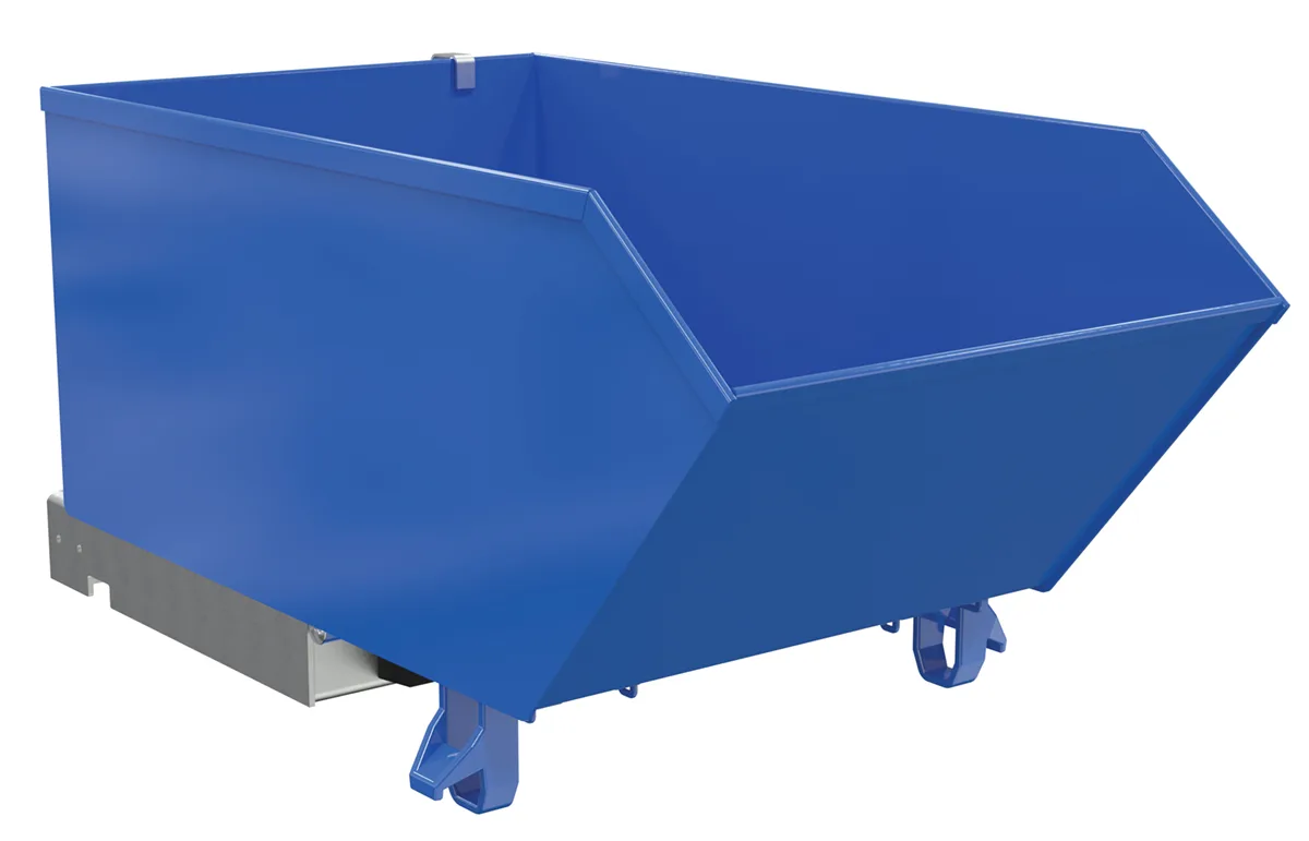 Vestil H-33-HD h style - low profile 90 degrees self-dumping steel hopper