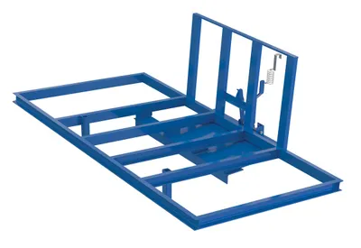 Vestil Steel Open Sided Hopper Open Deck 2,000 Lb. Capacity Blue