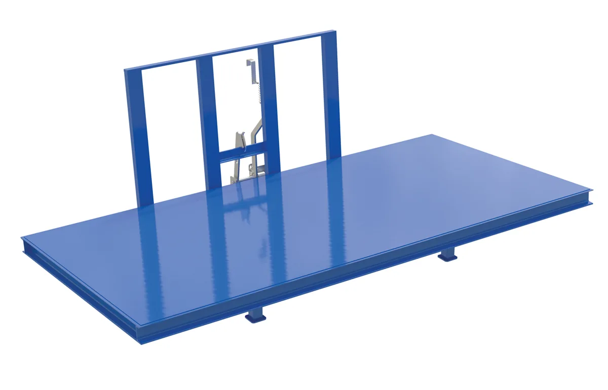 Vestil H-FBSD-4896-2 flat open side hopper