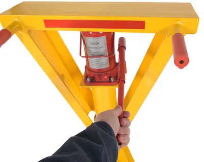 Vestil H-LO-J-BEAM trailer stabilizing jack shown from an alternate angle