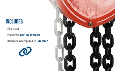 Vestil HCH-3-10 hand chain hoist feature highlights