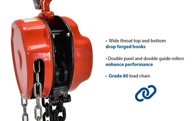 Vestil HCH-3-10 hand chain hoist feature highlights