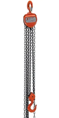 Vestil HCH-4-10 hand chain hoist shown from an alternate angle