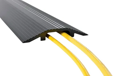 Vestil HCR-24-BK extruded aluminum hose & cable crossover shown from an alternate angle