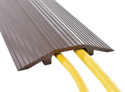 Vestil HCR-24-BRN extruded aluminum hose & cable crossover shown from an alternate angle