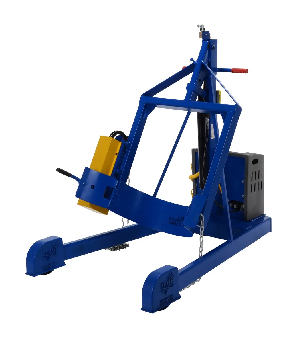 Vestil HDC-305-84-AC portable hydraulic drum carrier rotator boom