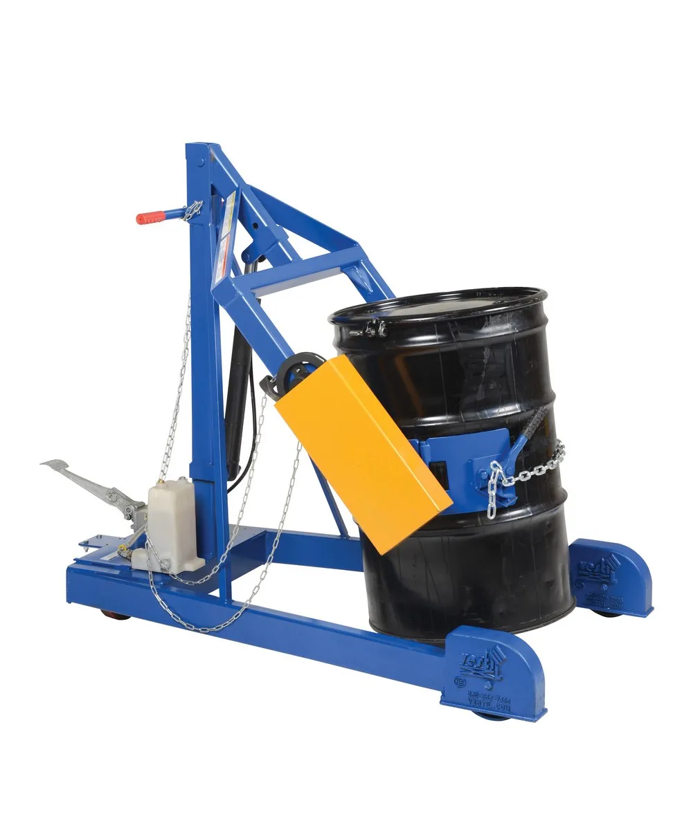 Vestil HDC-305-84 portable hydraulic drum carrier rotator boom