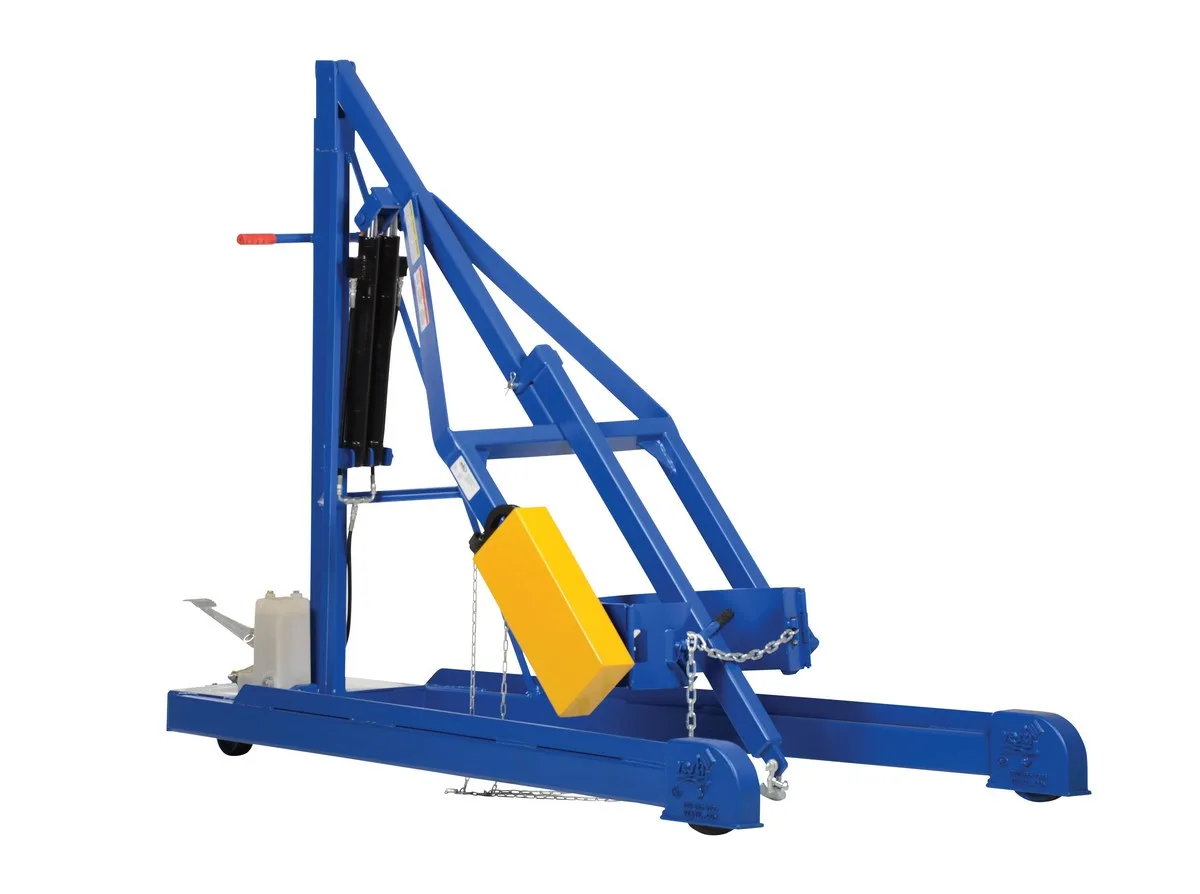 Vestil HDC-305-96 portable hydraulic drum carrier rotator boom