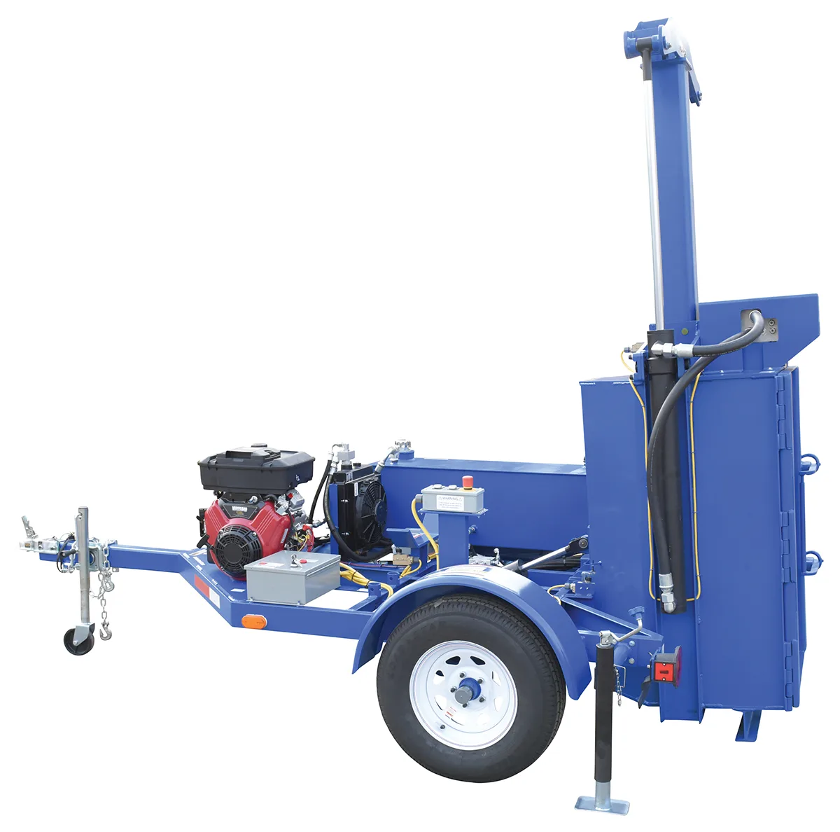 Vestil HDC-900-GPT mobile gasoline powered drum crusher