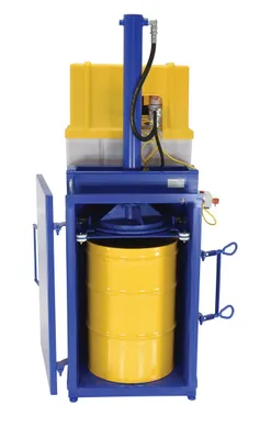 Vestil HDC-905-IDC/208V hydraulic drum crusher compactor shown from an alternate angle