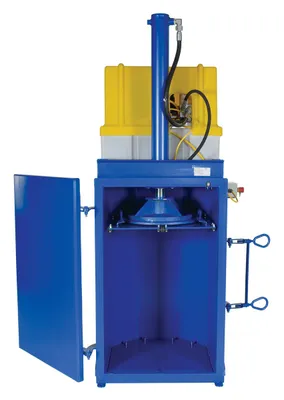 Vestil HDC-905-IDC/460V hydraulic drum crusher compactor shown from an alternate angle