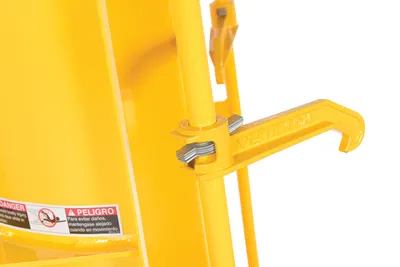 Vestil HDD-48-10-P hydraulic drum dumper shown from an alternate angle