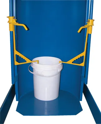 Vestil Steel Hydraulic Drum Dumper Adapter 2 In. Diameter For 5 Gallon Pails Blue
