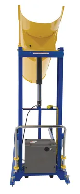 Vestil HDD-72-10-P-DC hydraulic drum dumper shown from an alternate angle