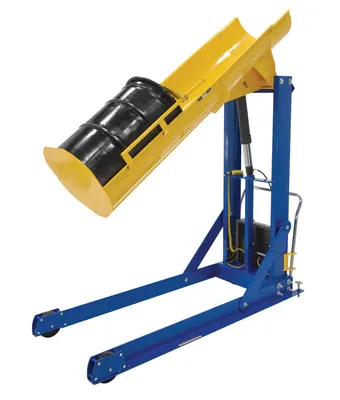 Vestil HDD-72-10-P-DC hydraulic drum dumper shown from an alternate angle