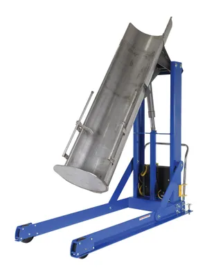 Vestil HDD-72-7-P-SSC hydraulic drum dumper shown from an alternate angle