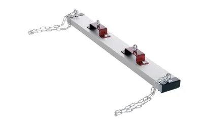 Vestil HDFMS-48 hanging magnetic sweeper shown from an alternate angle