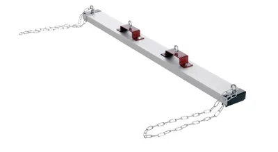 Vestil HDFMS-60 hanging magnetic sweeper shown from an alternate angle