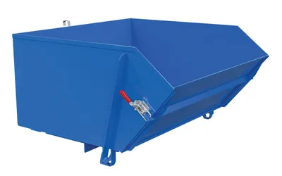 Vestil HDROP-100-MD self-dumping steel hoppers with fold down front