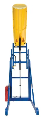 Vestil HLD-116-10-P lift-and-dump hydraulic drum dumper shown from an alternate angle