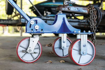 Vestil HM-3W2K-B200 hitch trailer mover shown from an alternate angle