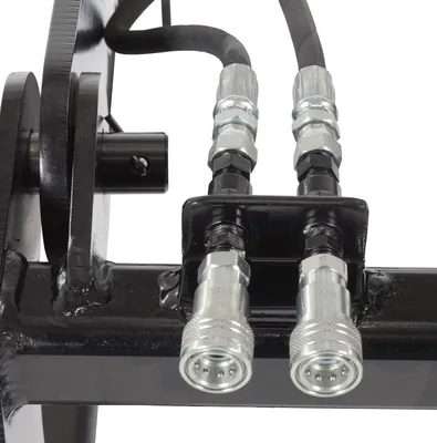 Vestil HMG-35-4 fork truck grapple attachment shown from an alternate angle