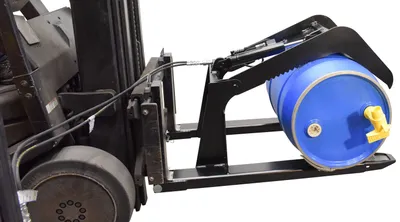 Vestil HMG-35-4 fork truck grapple attachment shown from an alternate angle