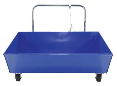 Vestil HOP-LP low profile parts hopper shown from an alternate angle