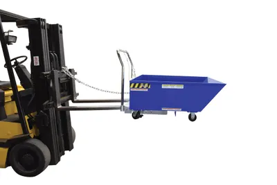 Vestil HOP-LP low profile parts hopper shown from an alternate angle