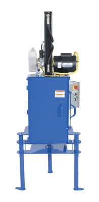 Vestil Steel Hydraulic Pail Crusher 5 Gallon Capacity Blue