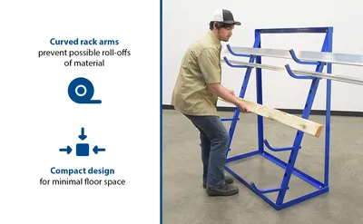 Vestil HSR-4860 horizontal storage rack feature highlights
