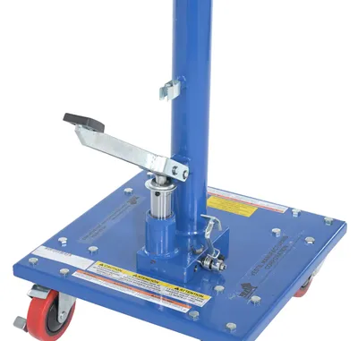 Vestil HT-02-18R hydraulic post tables w rounded top shown from an alternate angle