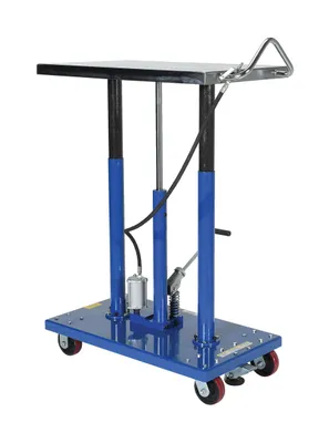 Vestil HT-10-2036A-AIR air hydraulic post table shown from an alternate angle