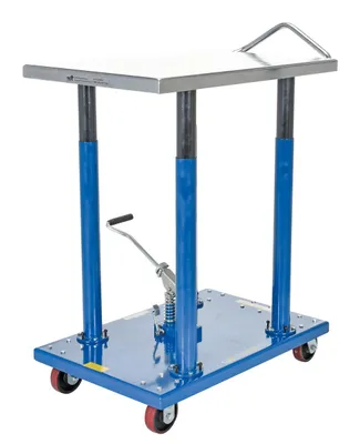 Vestil HT-20-2436A hydraulic post table shown from an alternate angle