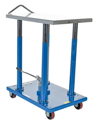 Vestil HT-20-2436A hydraulic post table shown from an alternate angle