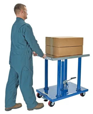 Vestil HT-20-2436A hydraulic post table shown from an alternate angle